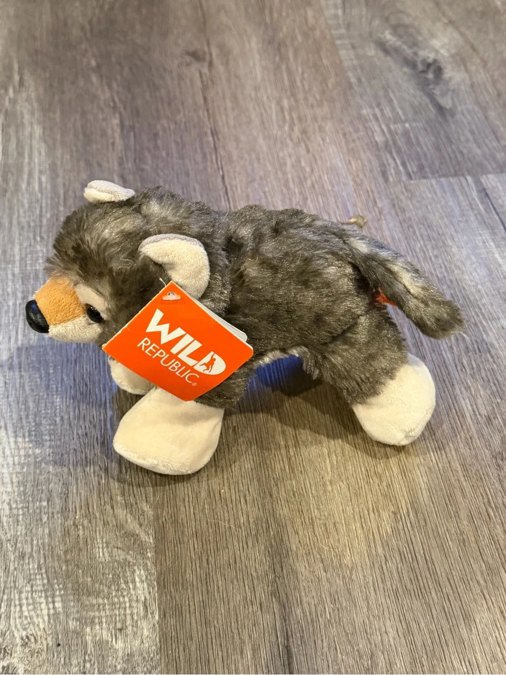 Wild Republic Gray Wolf Plush Stuffed Animal - Gray
